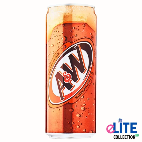 A&W Sarsaparilla Drink 320ml Can – Classic Root Beer Flavor from Malaysia