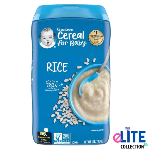 Gerber Baby Rice Cereal 454g Iron Enriched First Food USA
