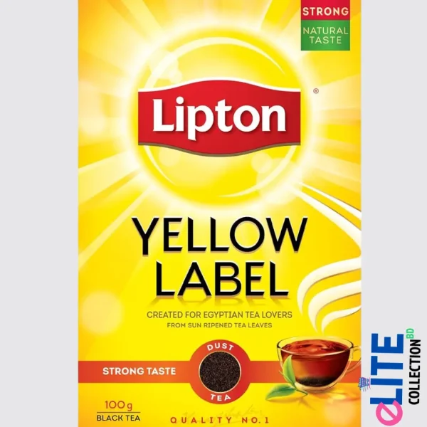 Lipton Yellow Label Black Tea 100 Tea Bags from Egypt – Premium Quality