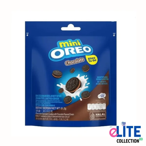 OREO Mini Chocolate 61.3g – Crunchy Chocolate Cookies from Indonesia