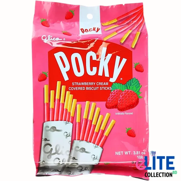Pocky Strawberry Cream Biscuit Sticks – 45g Sweet Snack from Indonesia