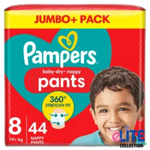 Pampers Baby-Dry Nappy Pants Size 8 44pcs Pull-Up Diapers UK
